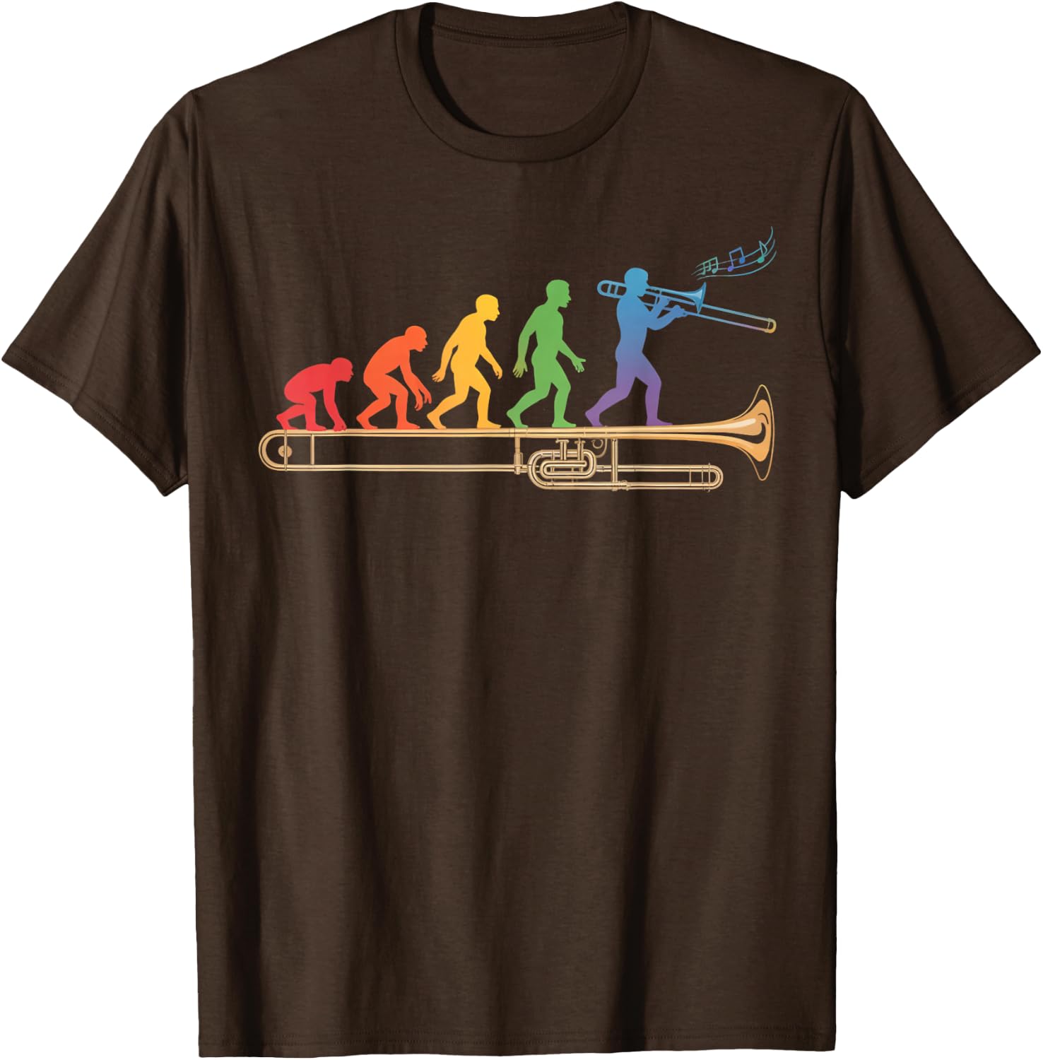 Trombone Human Evolution Marching Band Jazz Music Trombone T-Shirt