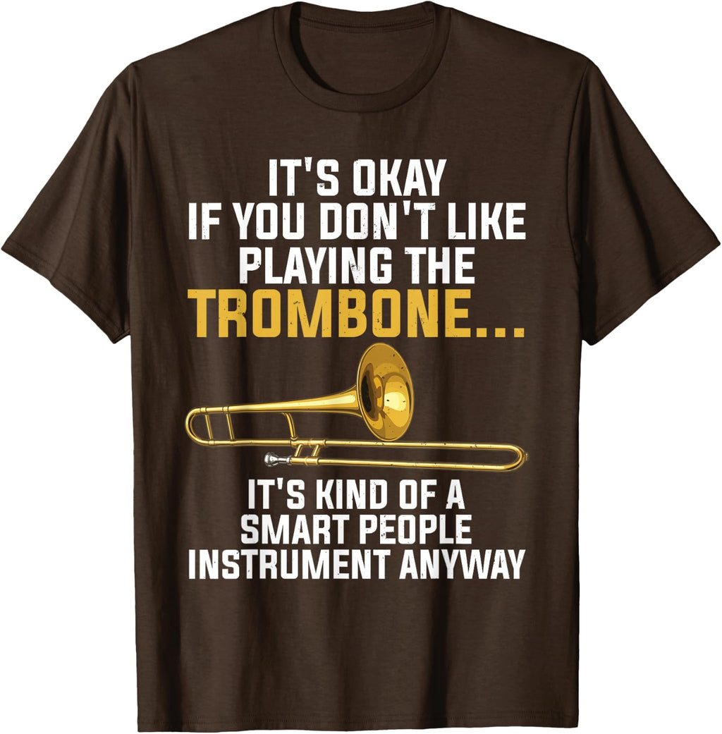 Funny Trombone Art for Men Women Kids Jazz Trombone Player T-Shirt