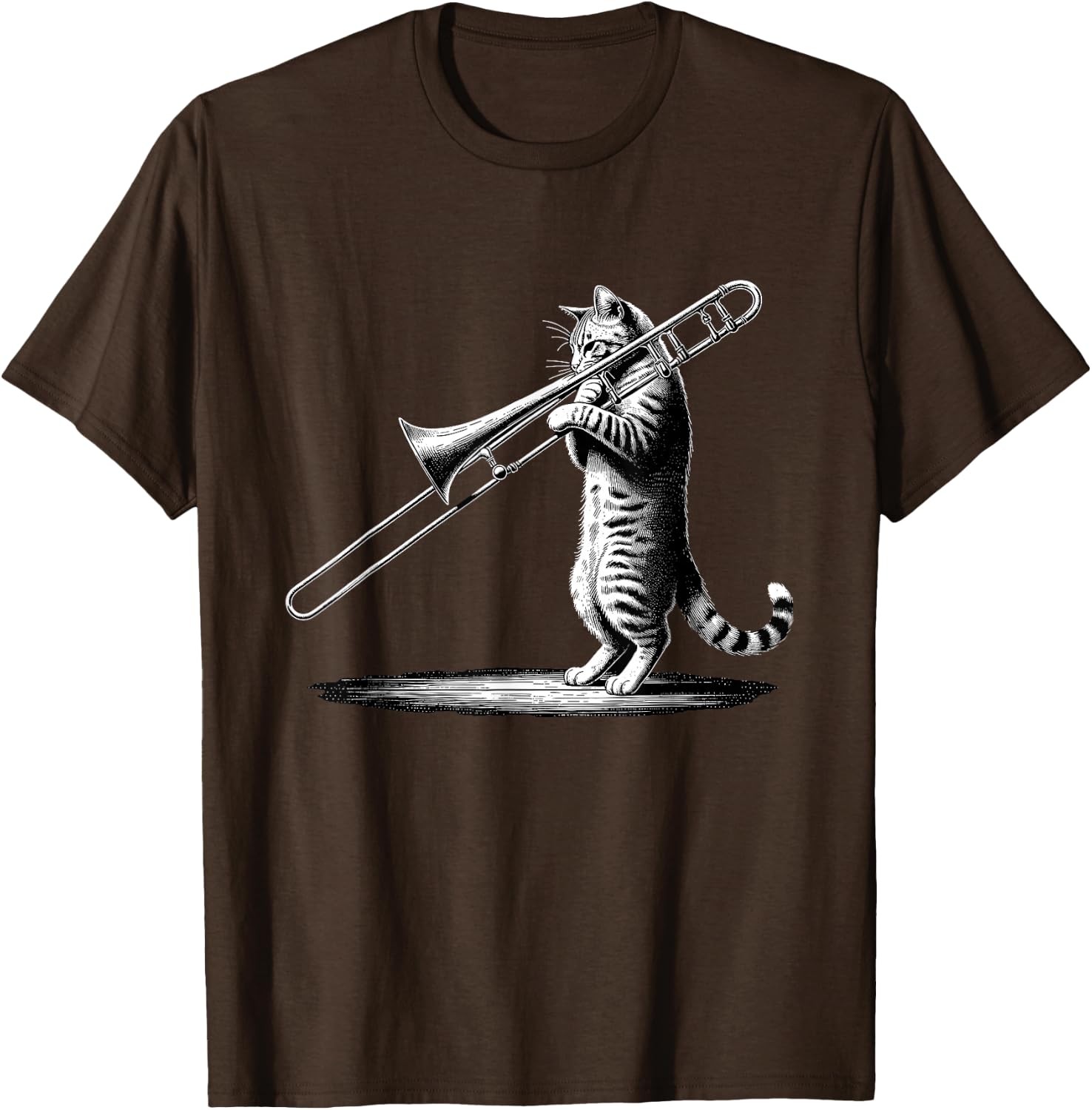 Cat Playing Trombone Player Trombonist Instrument T-Shirt