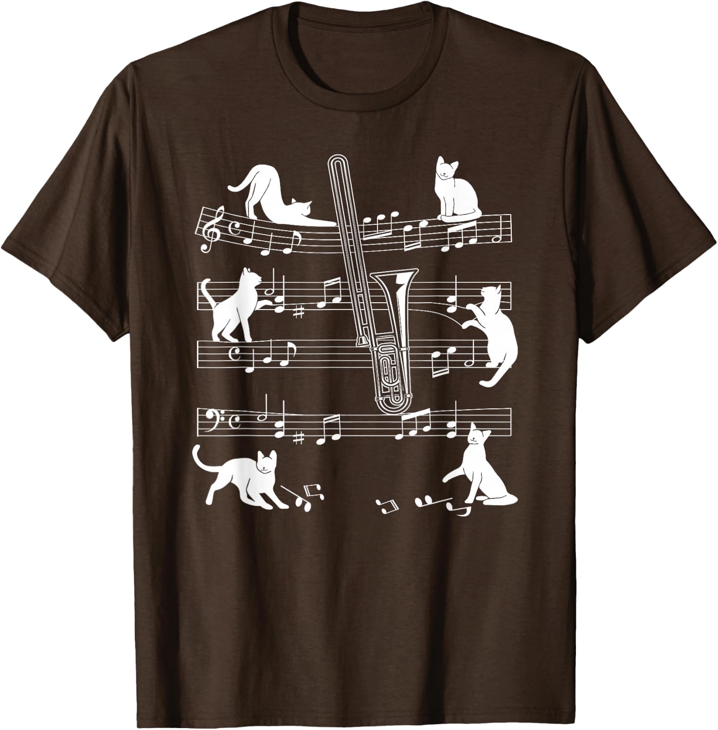 Trombonist Cats for Cat Loving Trombone Players T-Shirt
