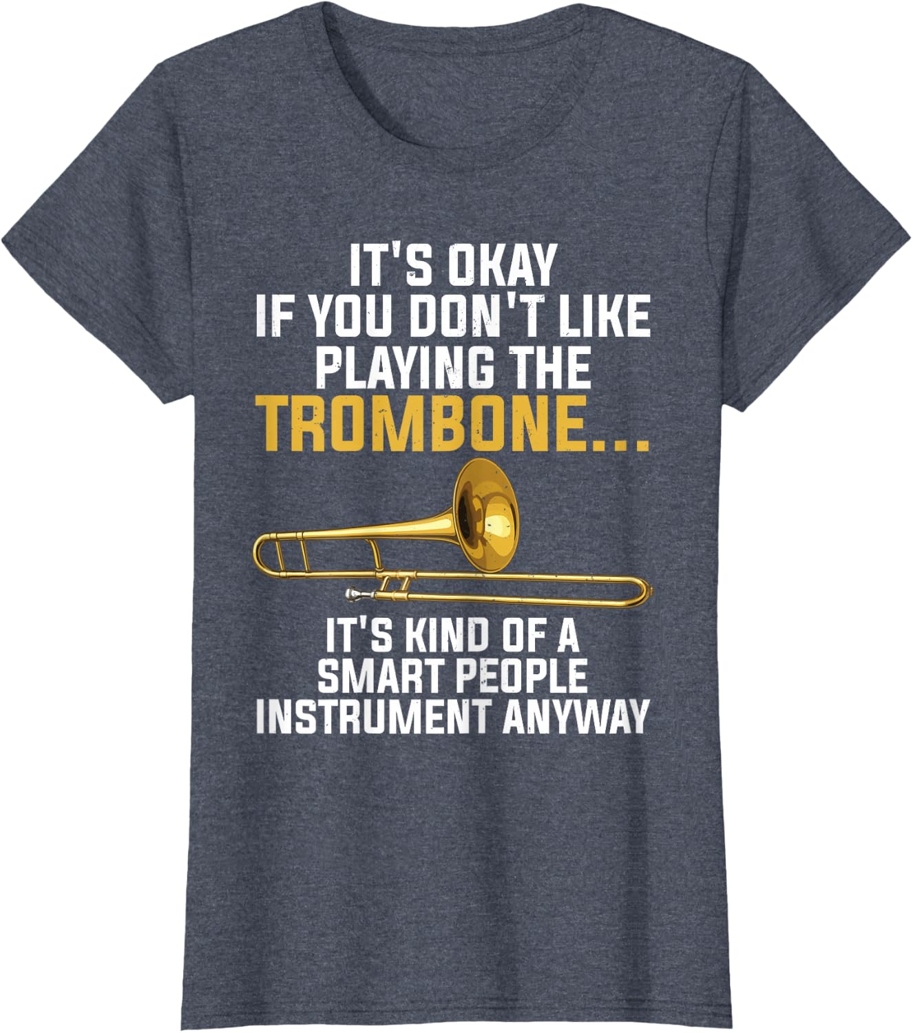 Funny Trombone Art for Men Women Kids Jazz Trombone Player T-Shirt