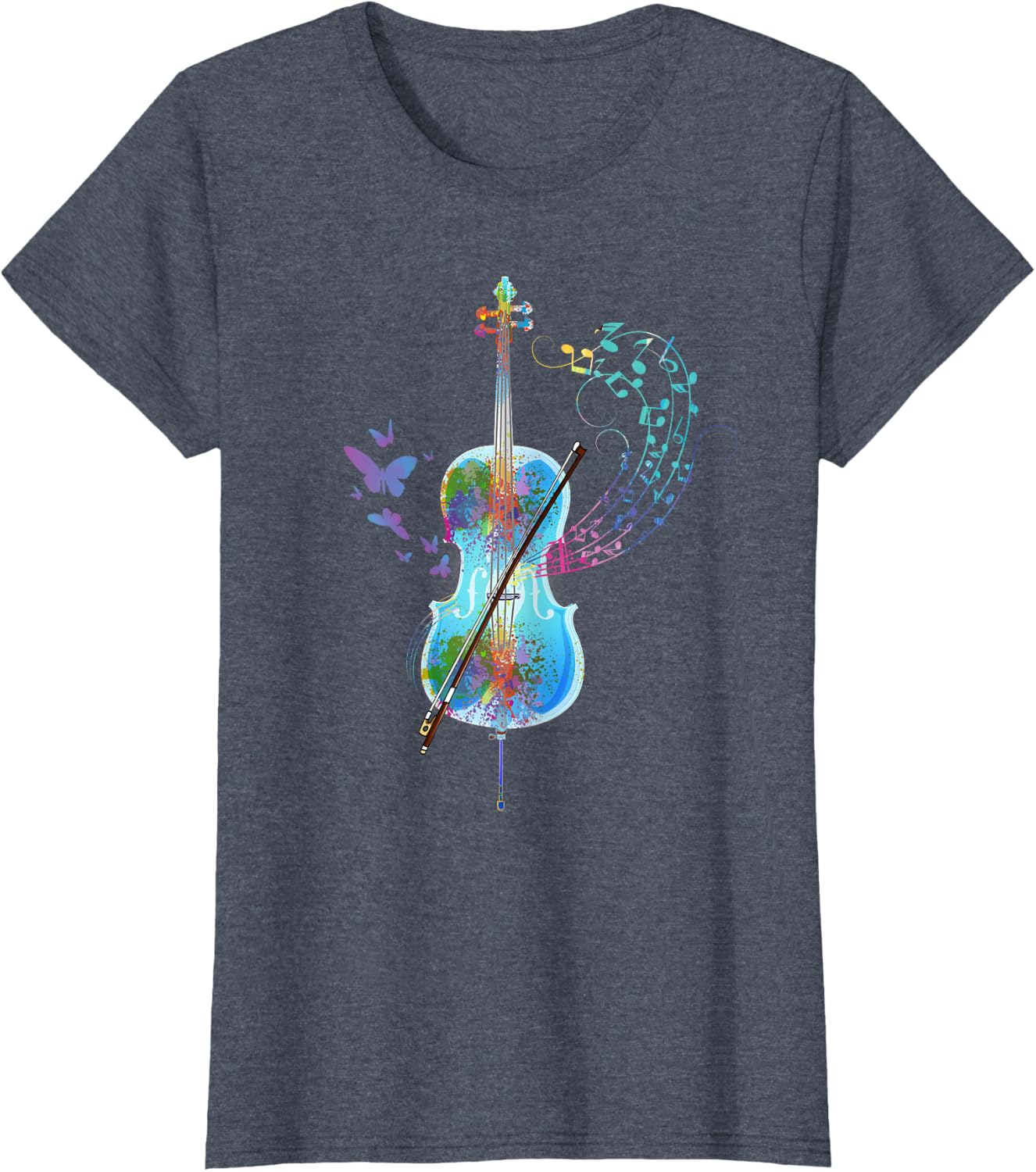Classical Musical Instrument Colorful Cello T-Shirt