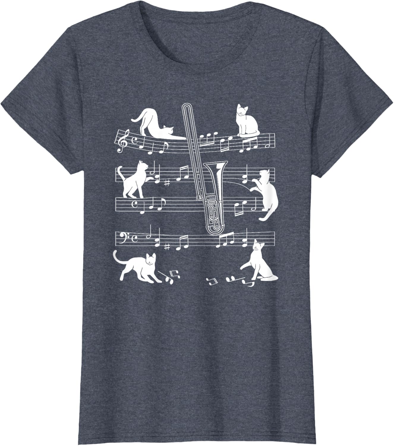 Trombonist Cats for Cat Loving Trombone Players T-Shirt