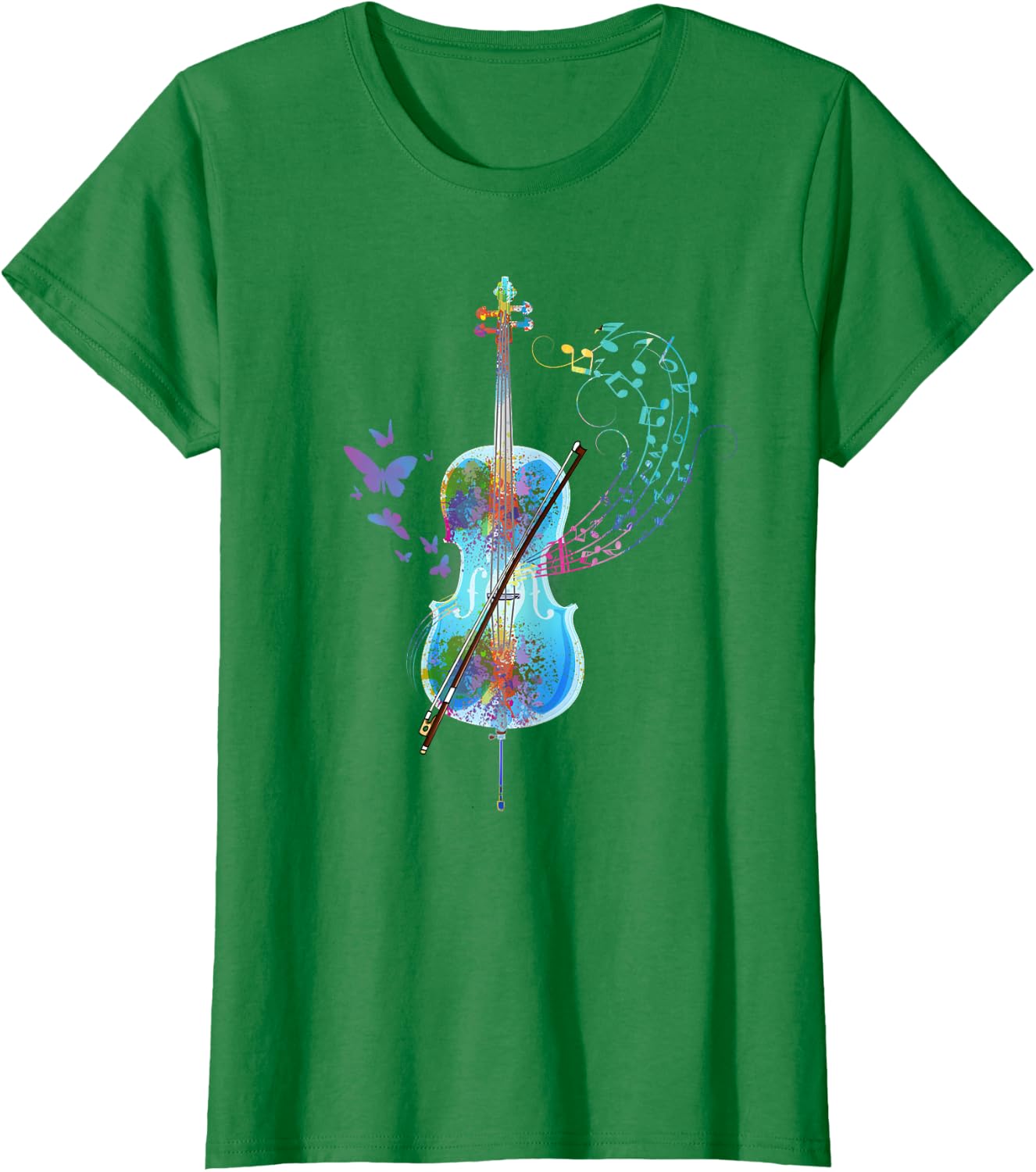 Classical Musical Instrument Colorful Cello T-Shirt