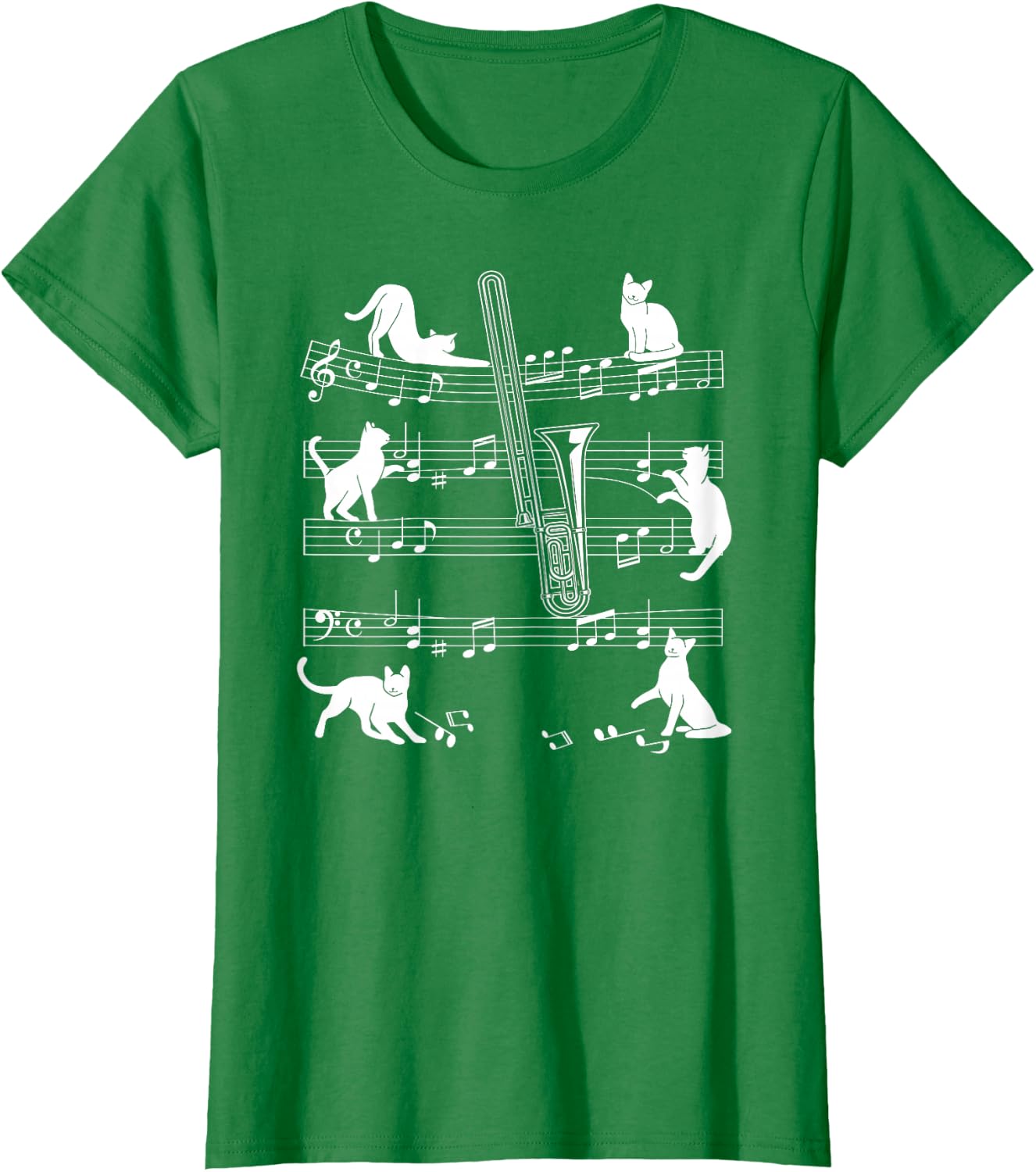 Trombonist Cats for Cat Loving Trombone Players T-Shirt