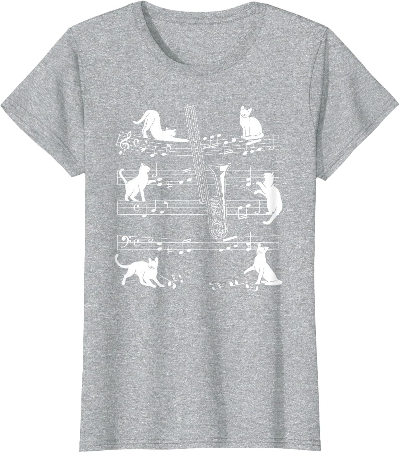 Trombonist Cats for Cat Loving Trombone Players T-Shirt