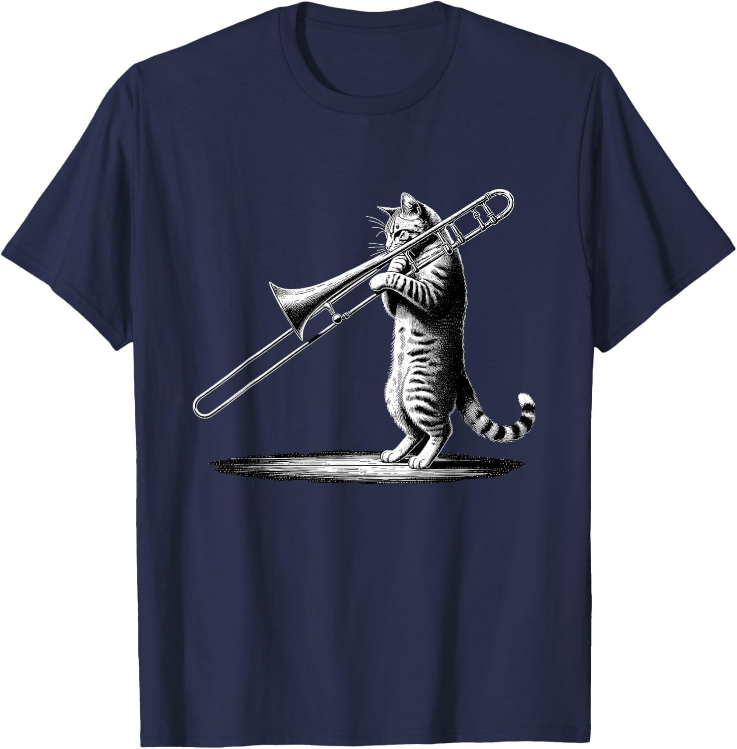 Cat Playing Trombone Player Trombonist Instrument T-Shirt