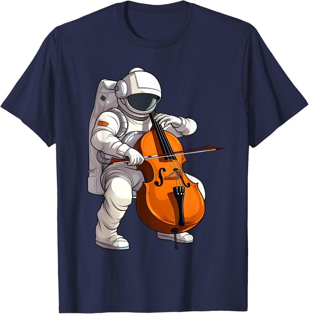Cool Cello Art Cellist Music Cello Player Astronaut Design T-Shirt