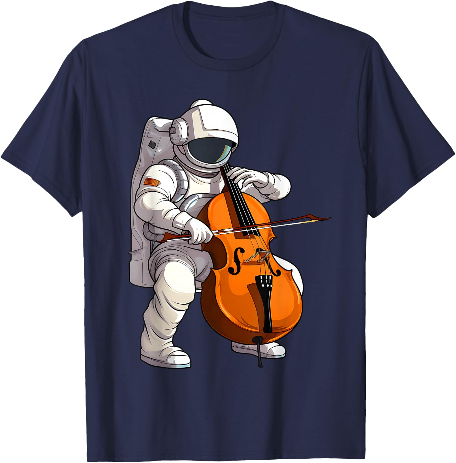 Cool Cello Art Cellist Music Cello Player Astronaut Design T-Shirt