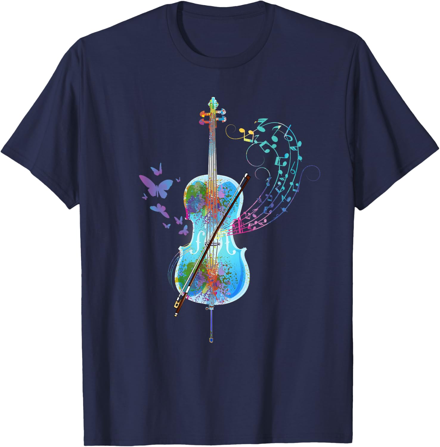 Classical Musical Instrument Colorful Cello T-Shirt