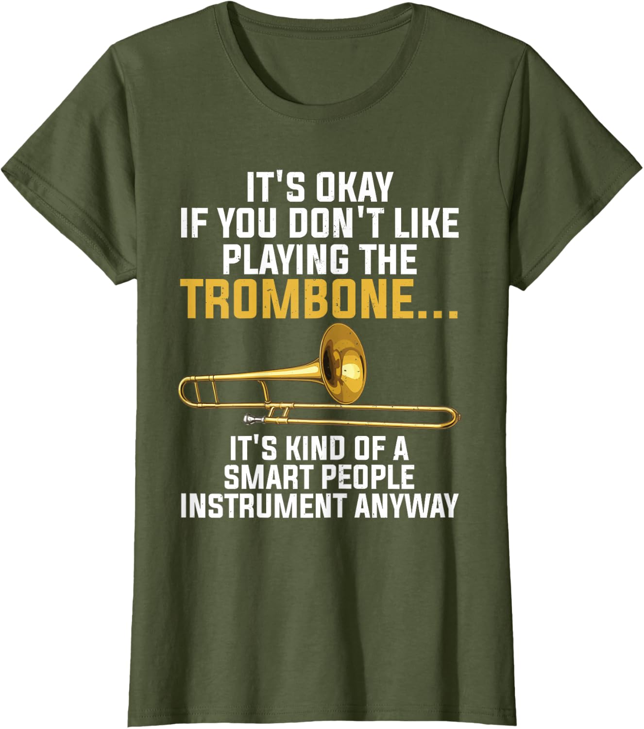 Funny Trombone Art for Men Women Kids Jazz Trombone Player T-Shirt