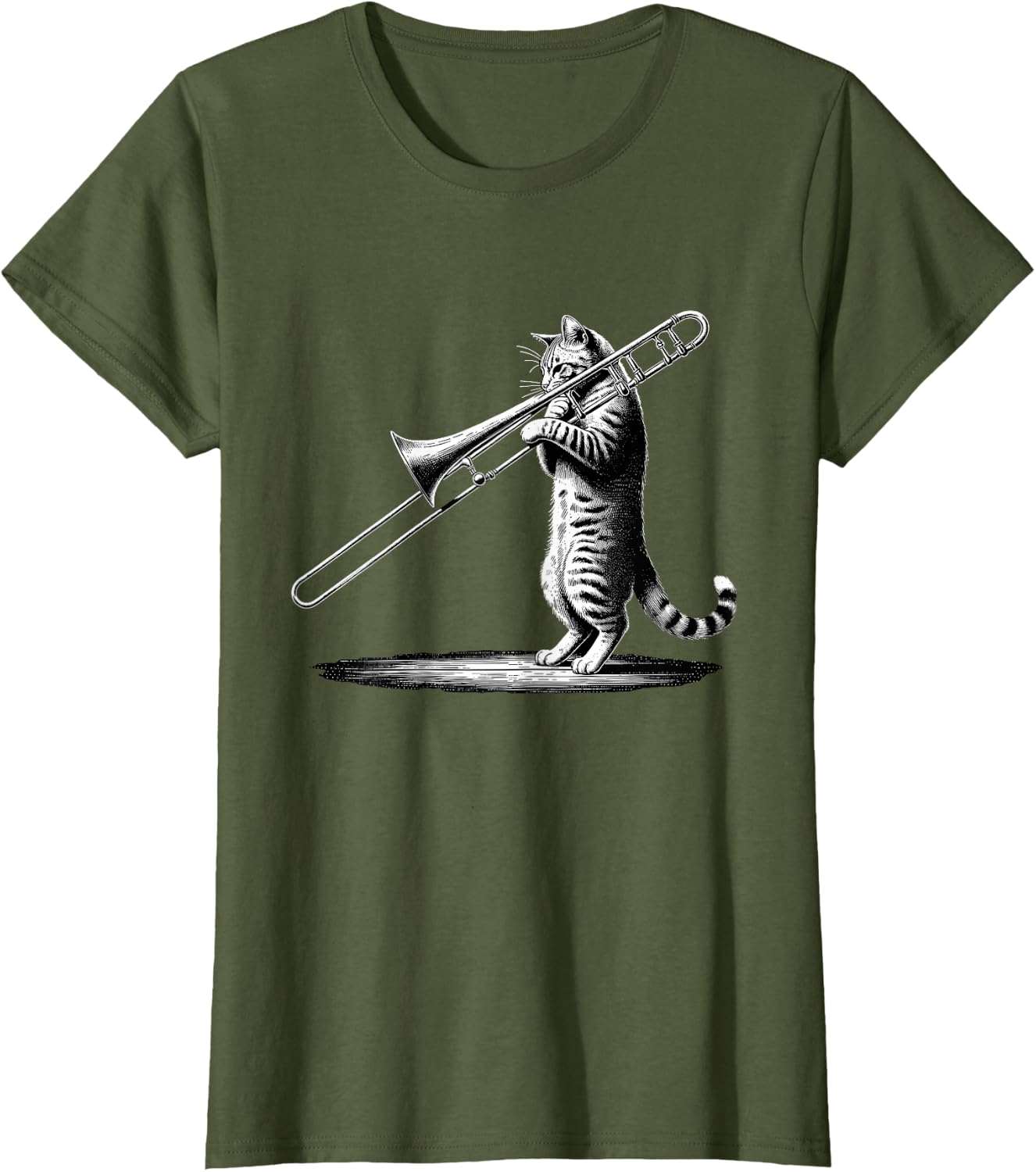 Cat Playing Trombone Player Trombonist Instrument T-Shirt