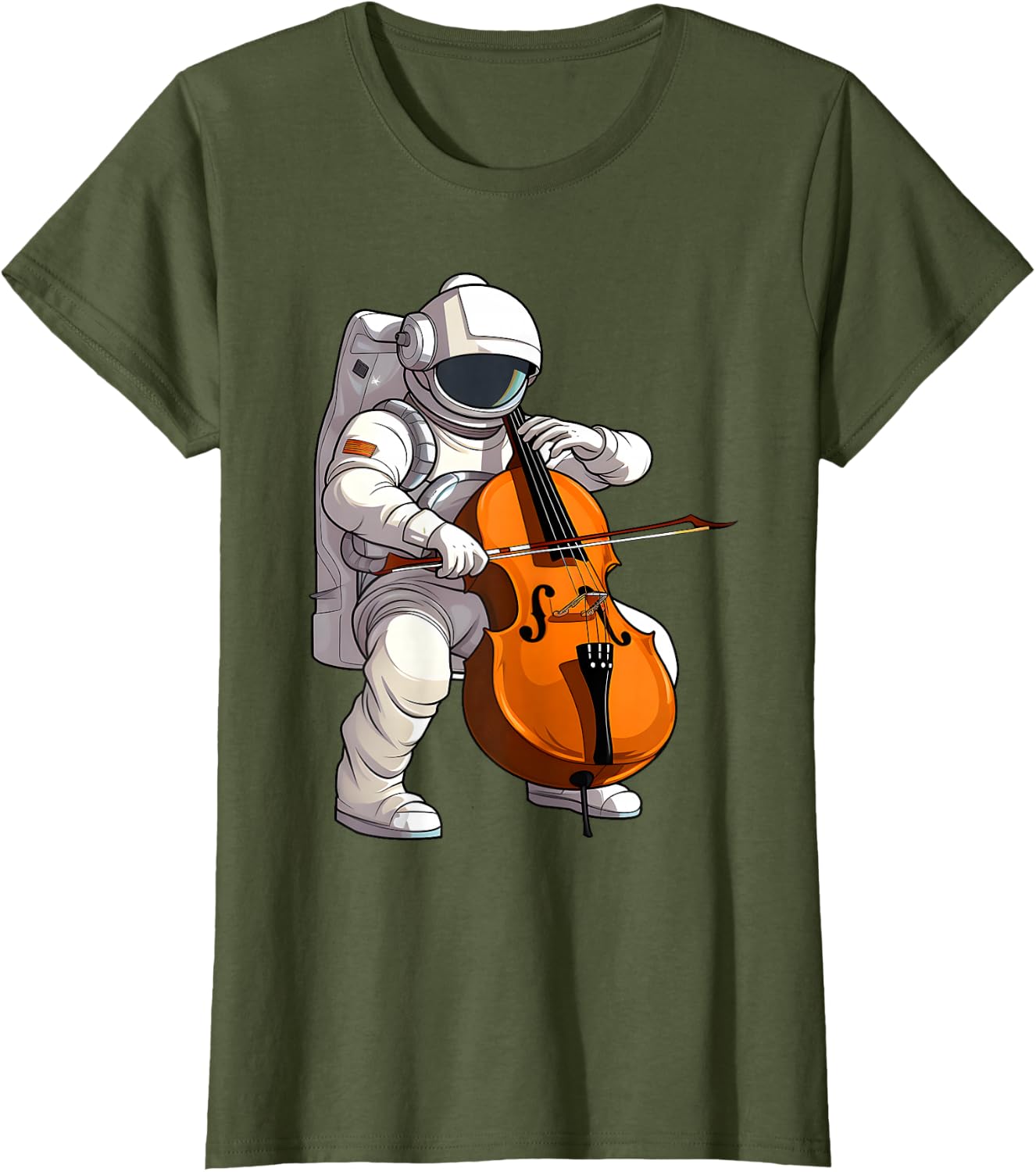 Cool Cello Art Cellist Music Cello Player Astronaut Design T-Shirt