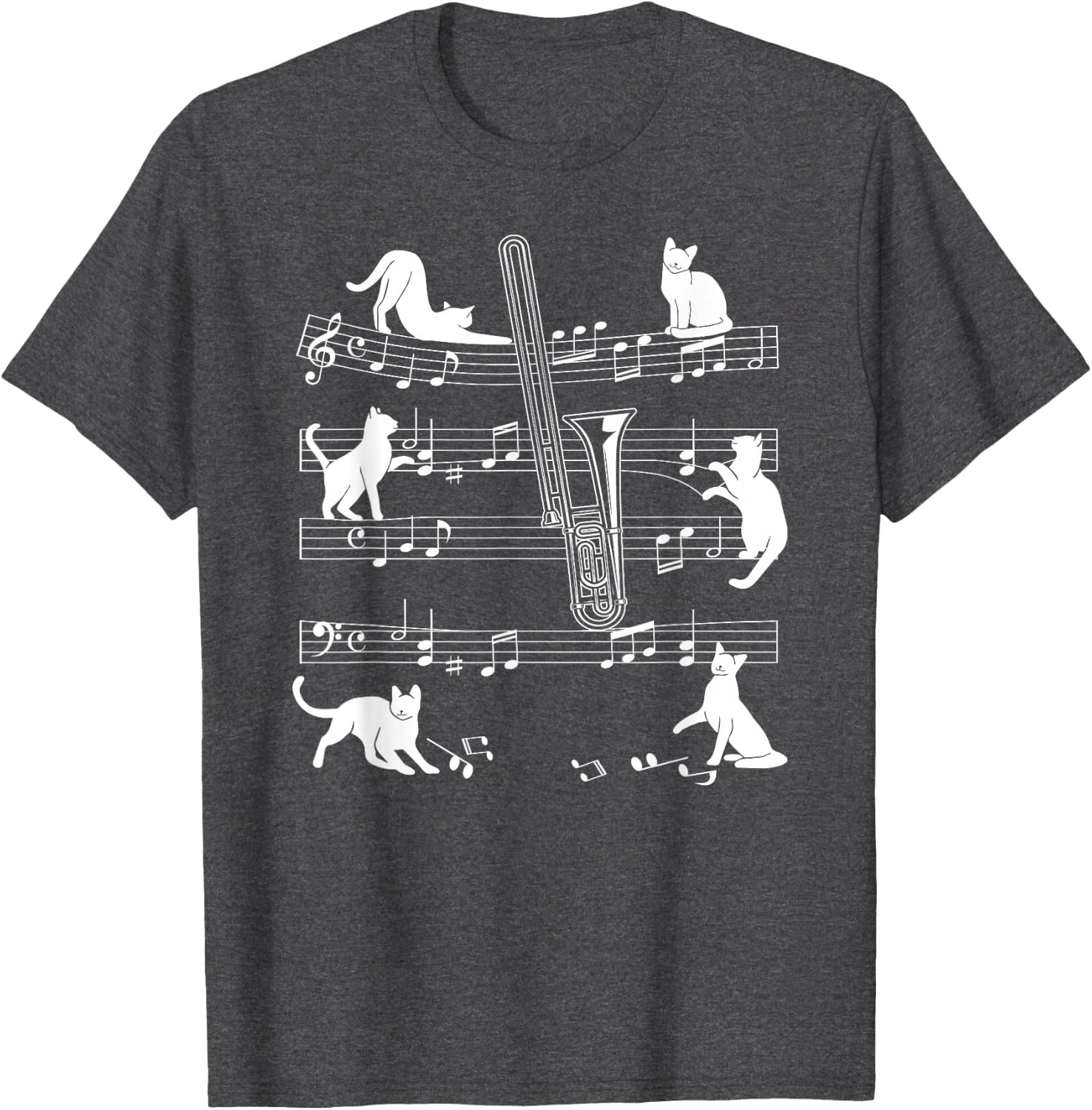 Trombonist Cats for Cat Loving Trombone Players T-Shirt