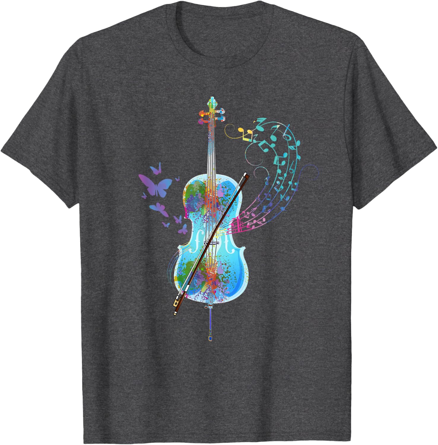 Classical Musical Instrument Colorful Cello T-Shirt