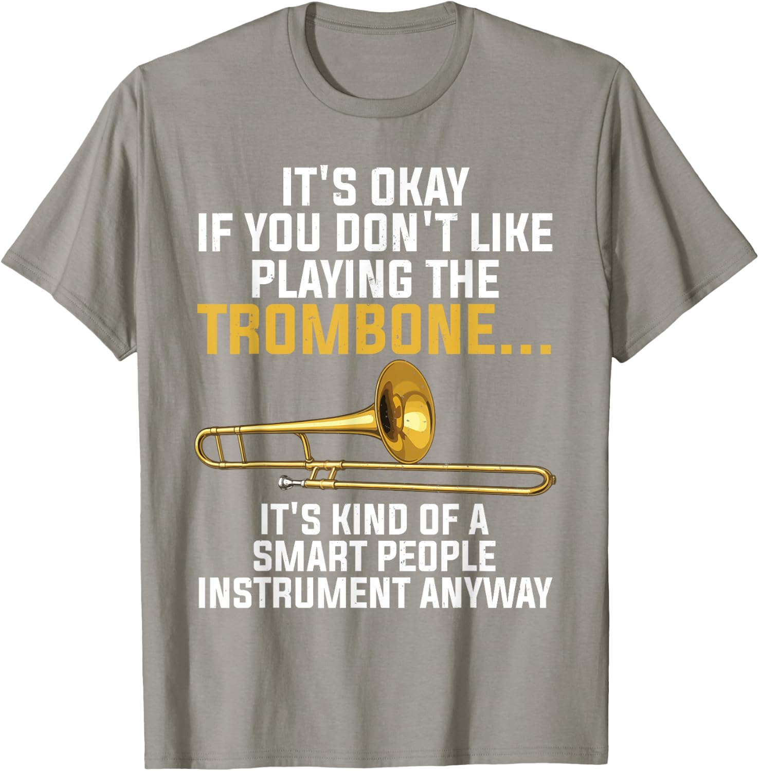 Funny Trombone Art for Men Women Kids Jazz Trombone Player T-Shirt
