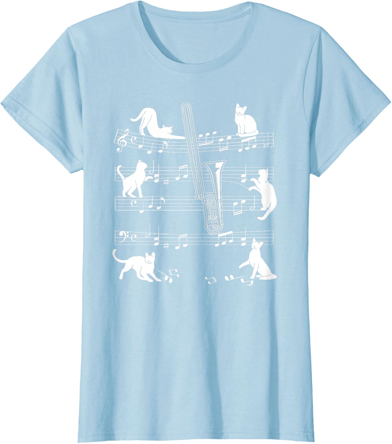 Trombonist Cats for Cat Loving Trombone Players T-Shirt