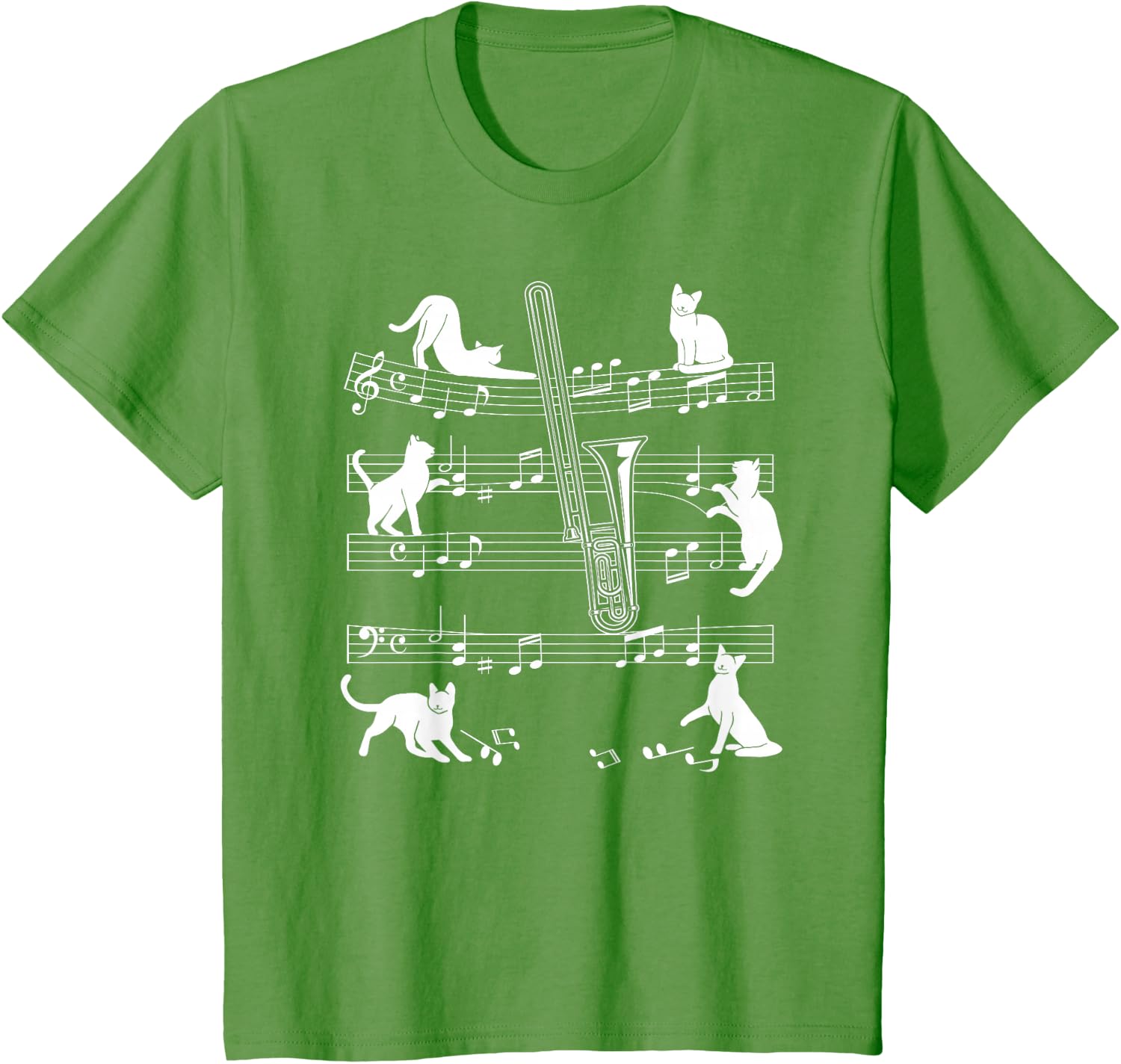 Trombonist Cats for Cat Loving Trombone Players T-Shirt