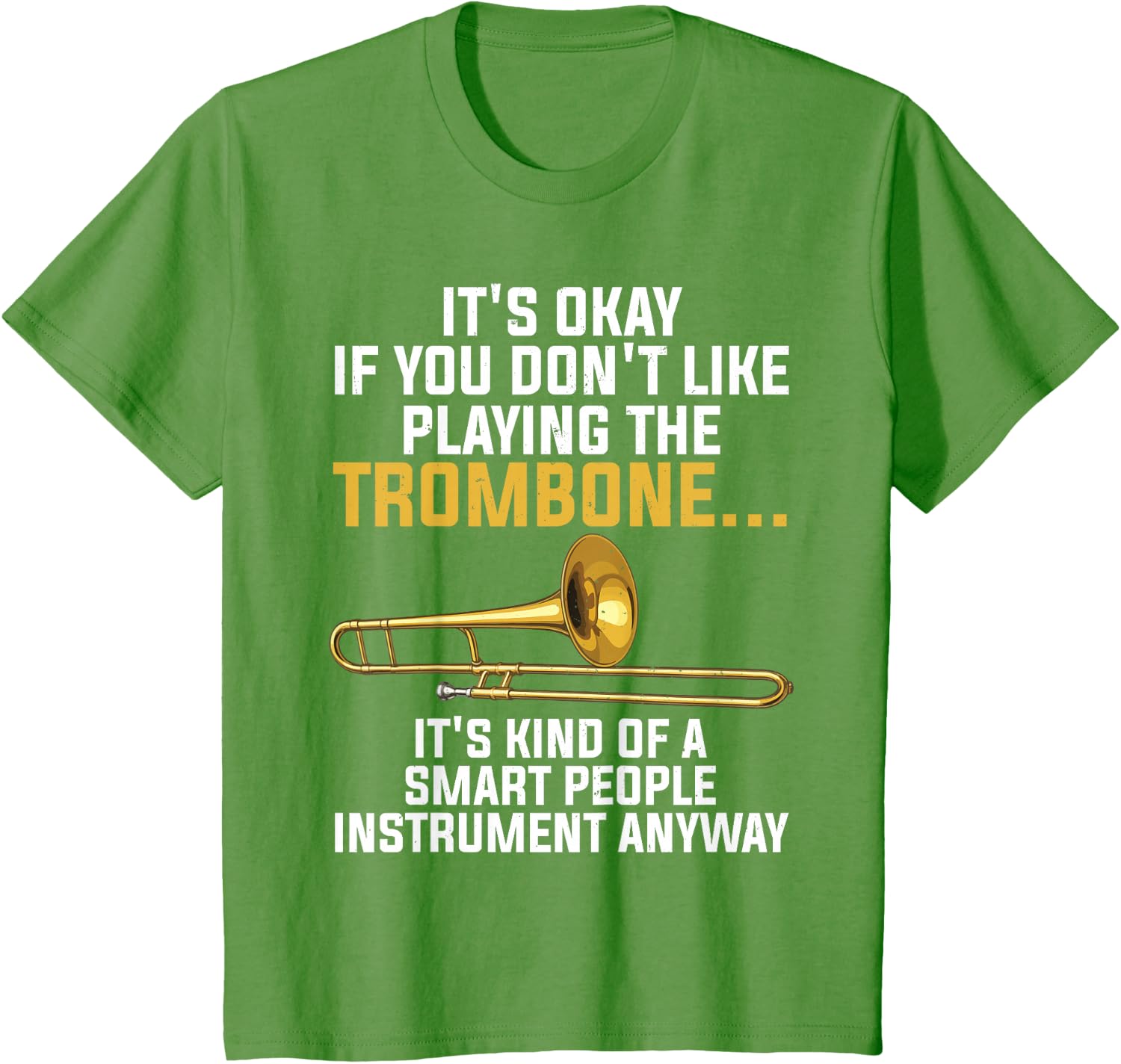 Funny Trombone Art for Men Women Kids Jazz Trombone Player T-Shirt