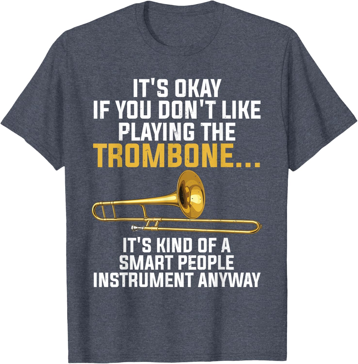 Funny Trombone Art for Men Women Kids Jazz Trombone Player T-Shirt