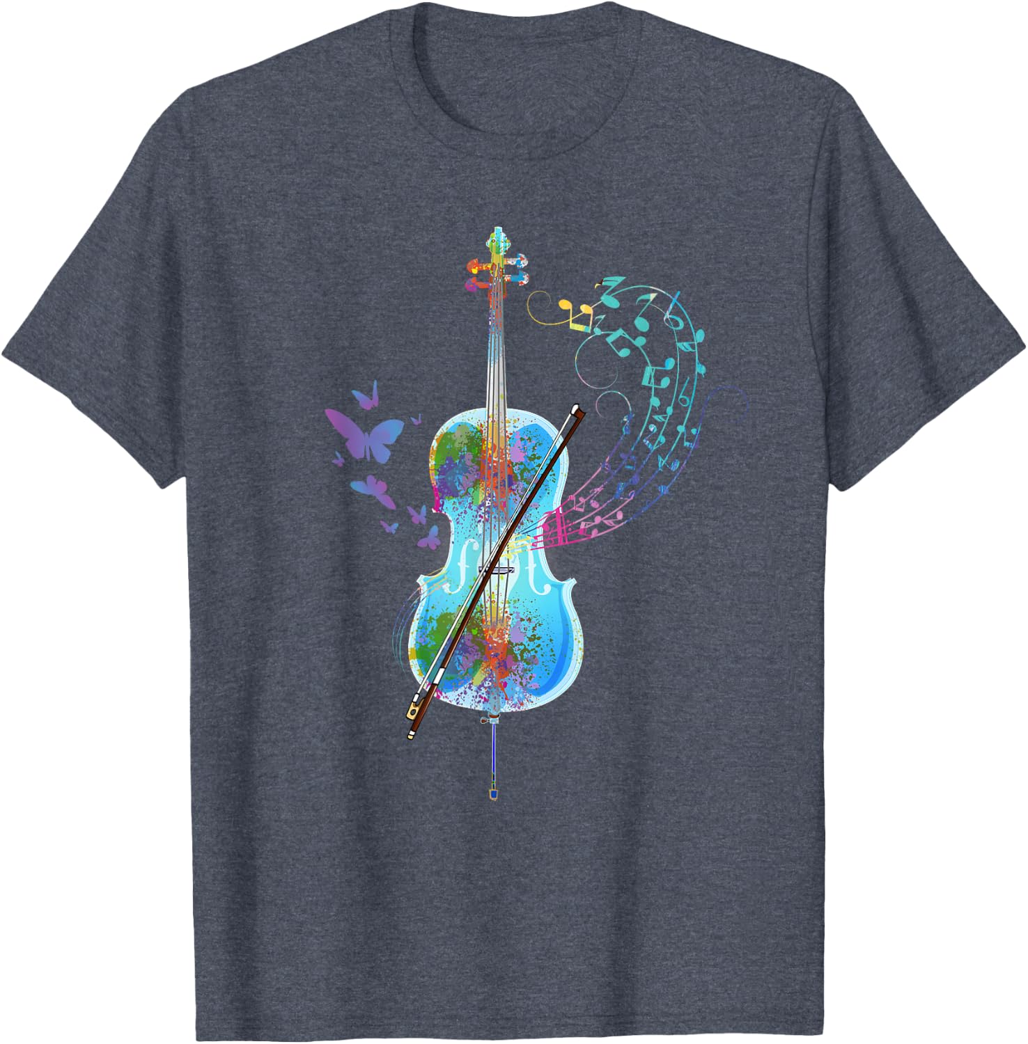 Classical Musical Instrument Colorful Cello T-Shirt