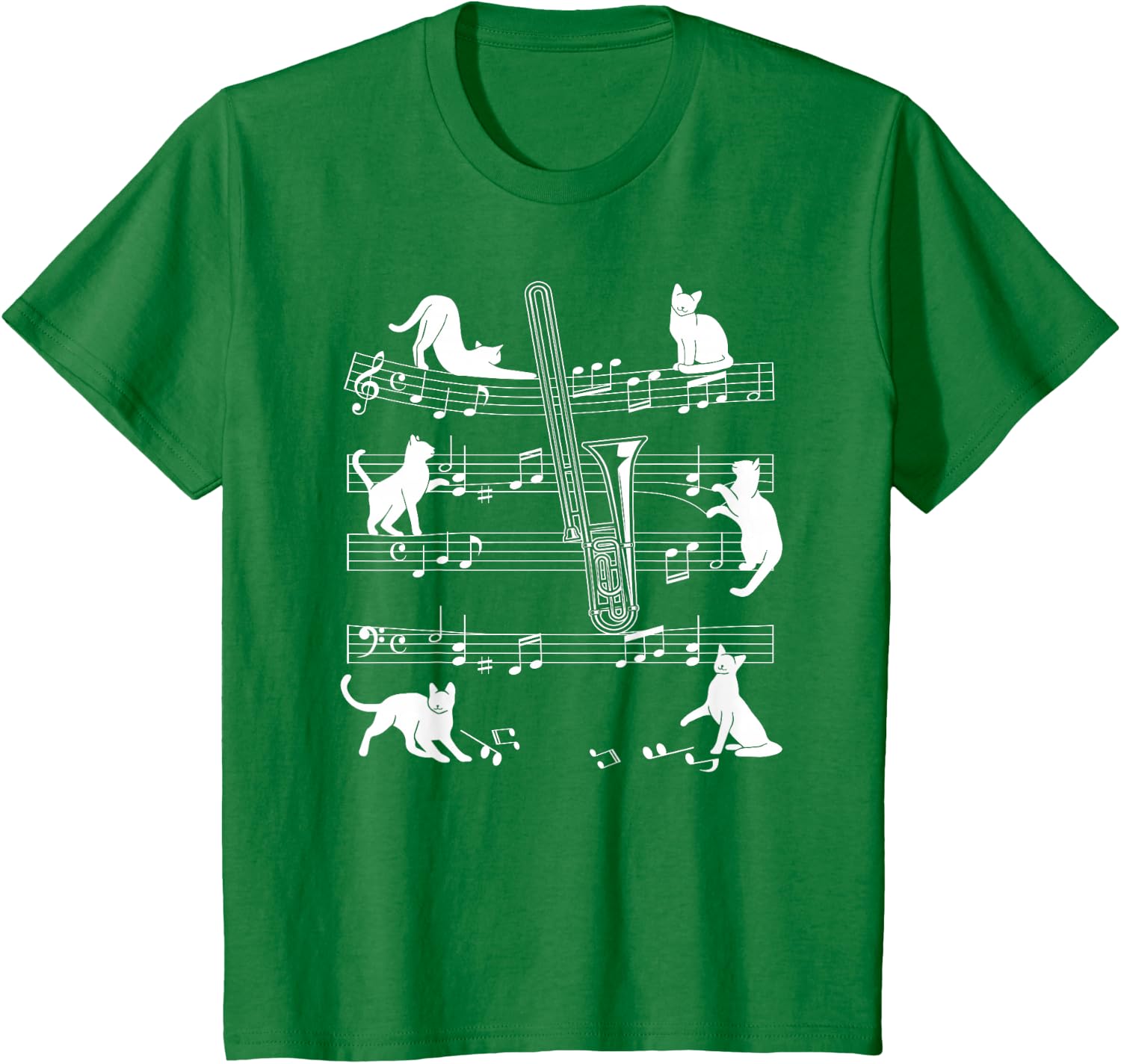 Trombonist Cats for Cat Loving Trombone Players T-Shirt