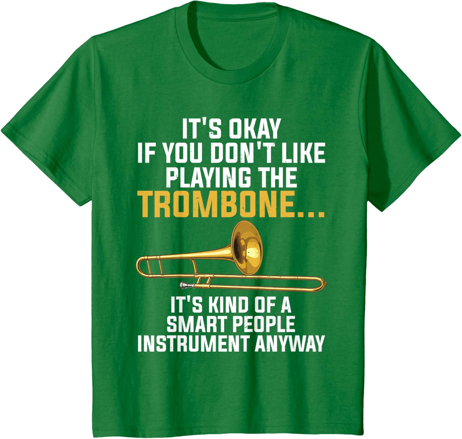 Funny Trombone Art for Men Women Kids Jazz Trombone Player T-Shirt