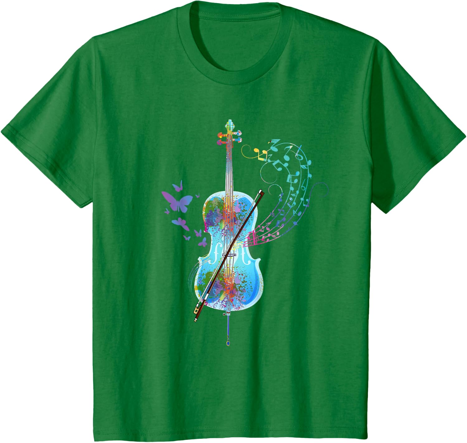 Classical Musical Instrument Colorful Cello T-Shirt