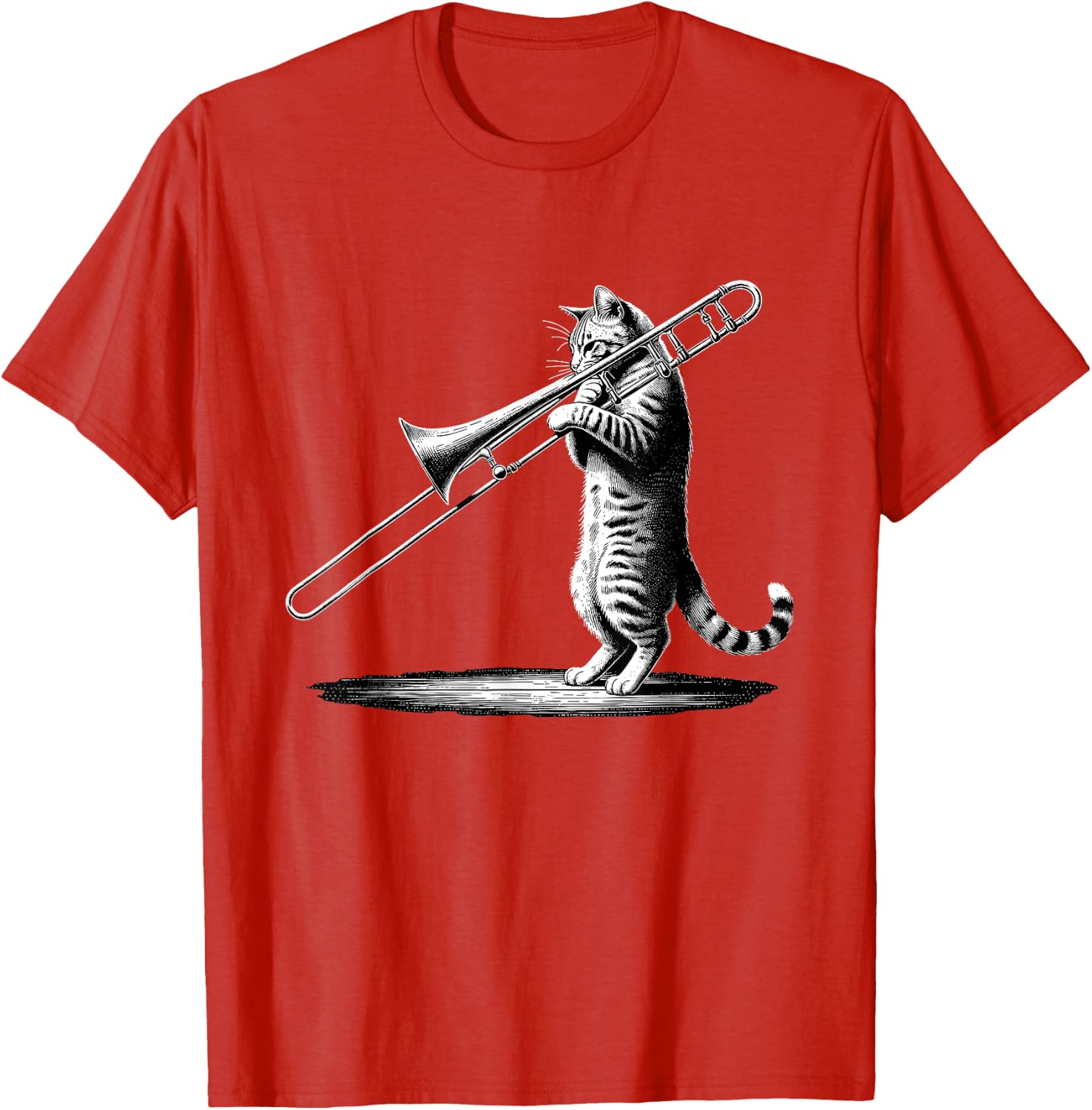 Cat Playing Trombone Player Trombonist Instrument T-Shirt