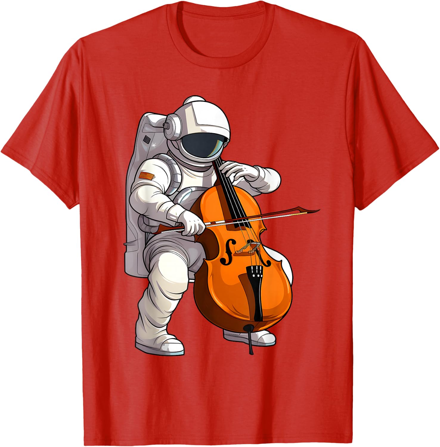 Cool Cello Art Cellist Music Cello Player Astronaut Design T-Shirt