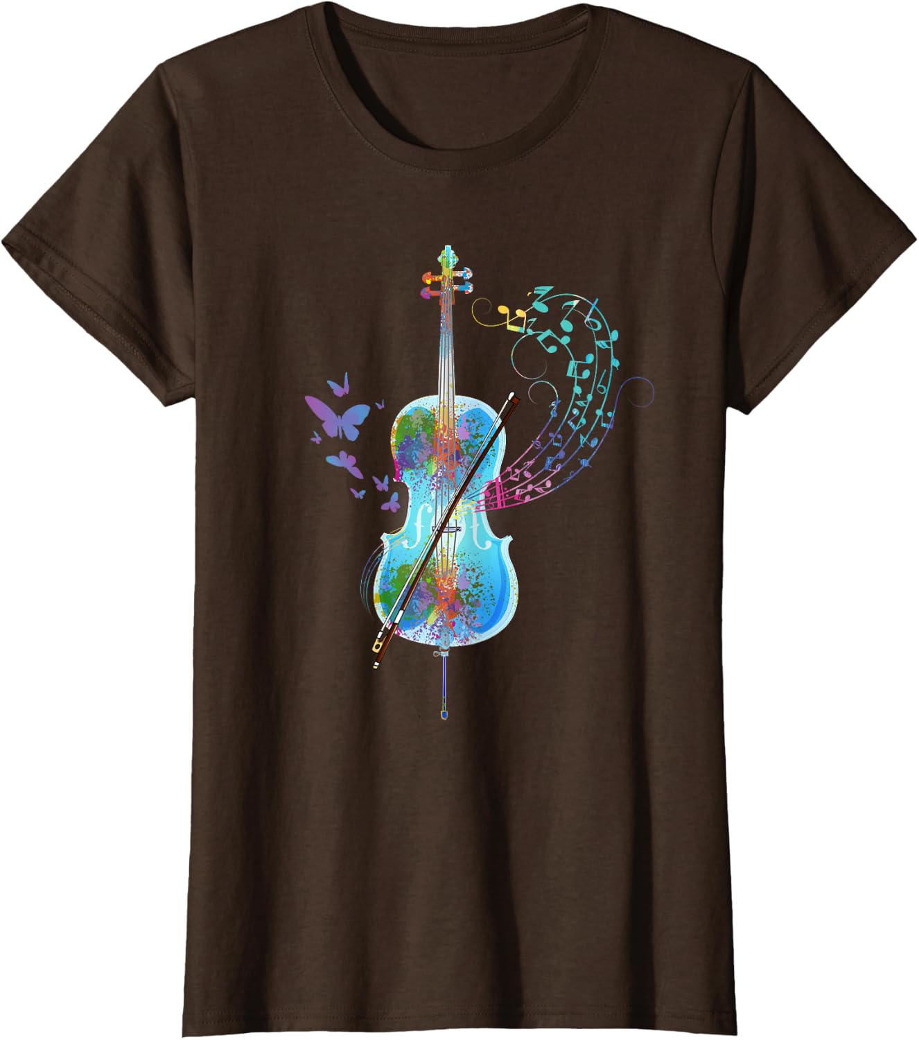 Classical Musical Instrument Colorful Cello T-Shirt