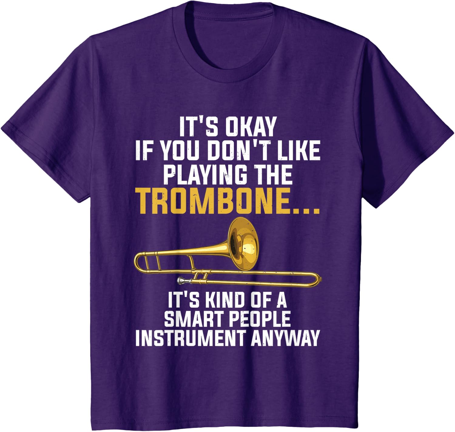 Funny Trombone Art for Men Women Kids Jazz Trombone Player T-Shirt
