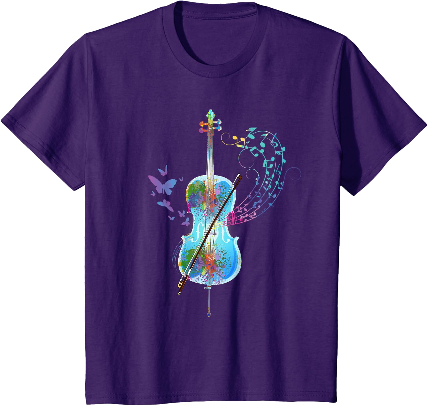 Classical Musical Instrument Colorful Cello T-Shirt