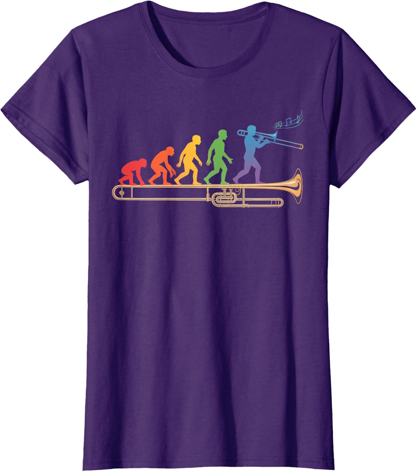 Trombone Human Evolution Marching Band Jazz Music Trombone T-Shirt