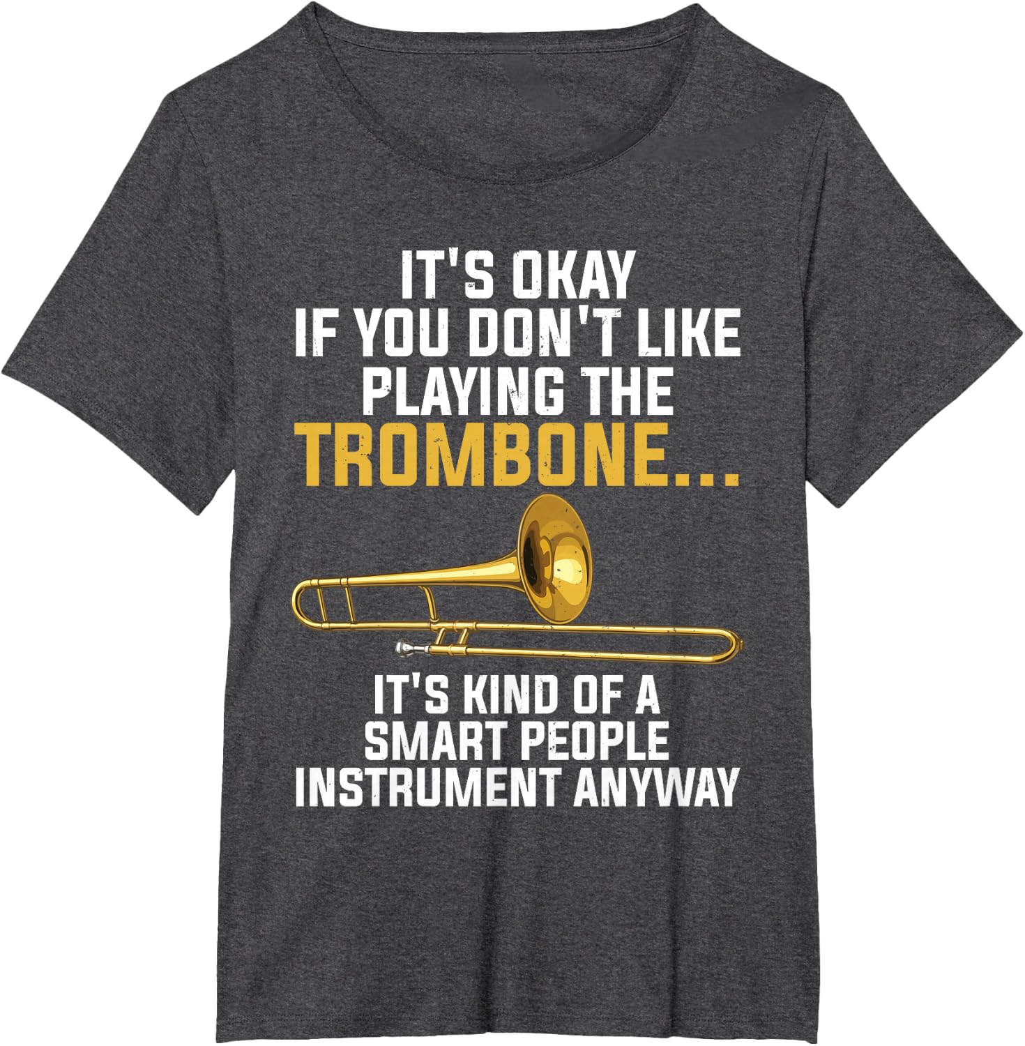 Funny Trombone Art for Men Women Kids Jazz Trombone Player T-Shirt