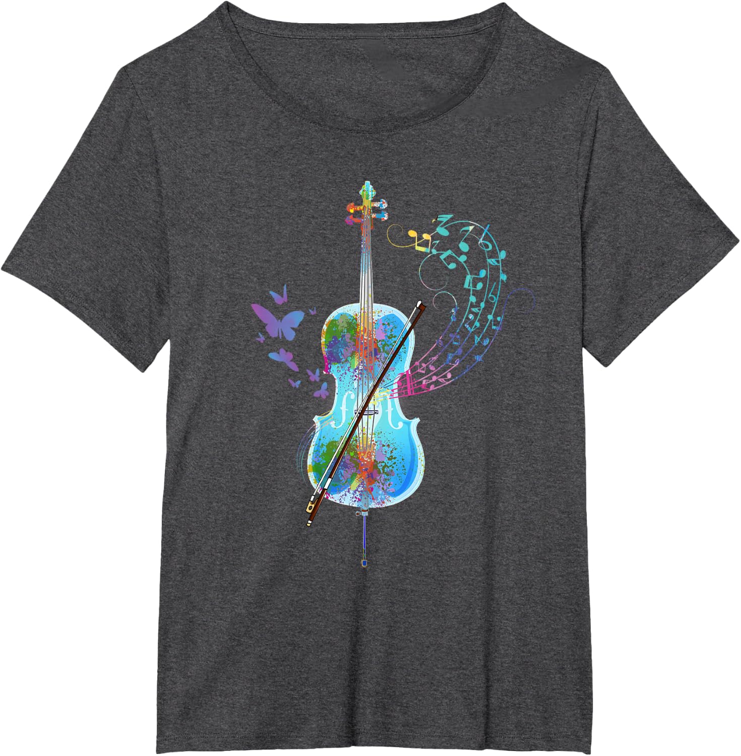 Classical Musical Instrument Colorful Cello T-Shirt