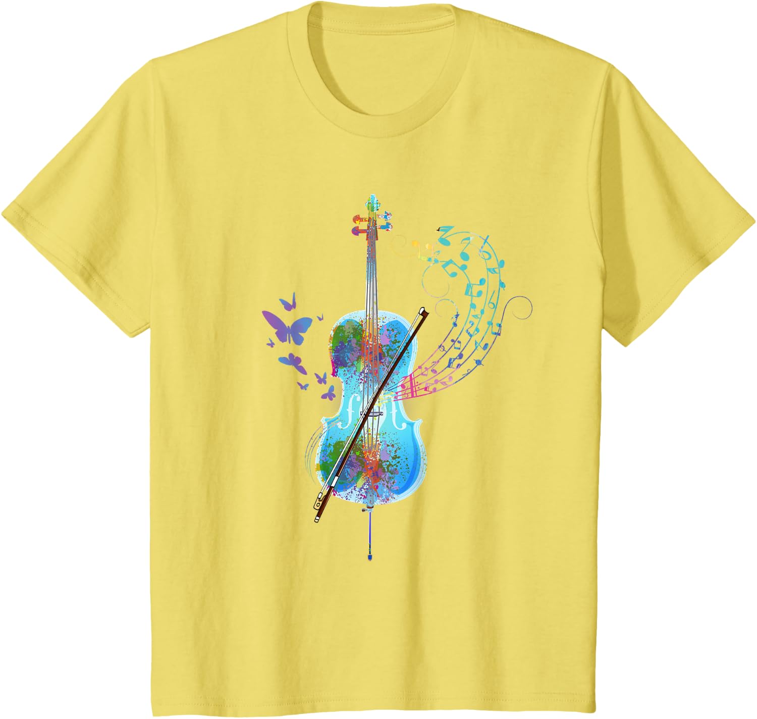 Classical Musical Instrument Colorful Cello T-Shirt
