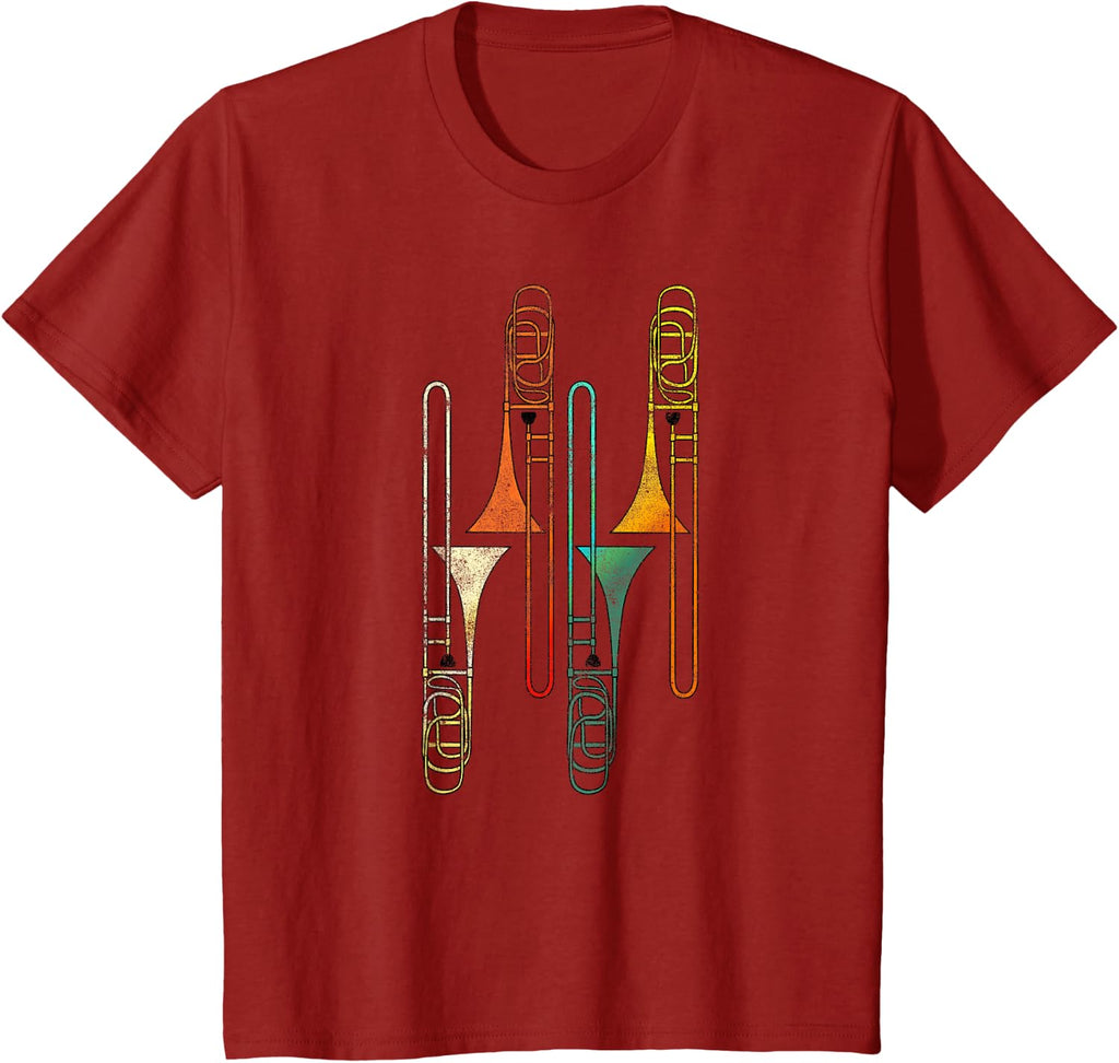 Retro Trombone - Jazz T-Shirt