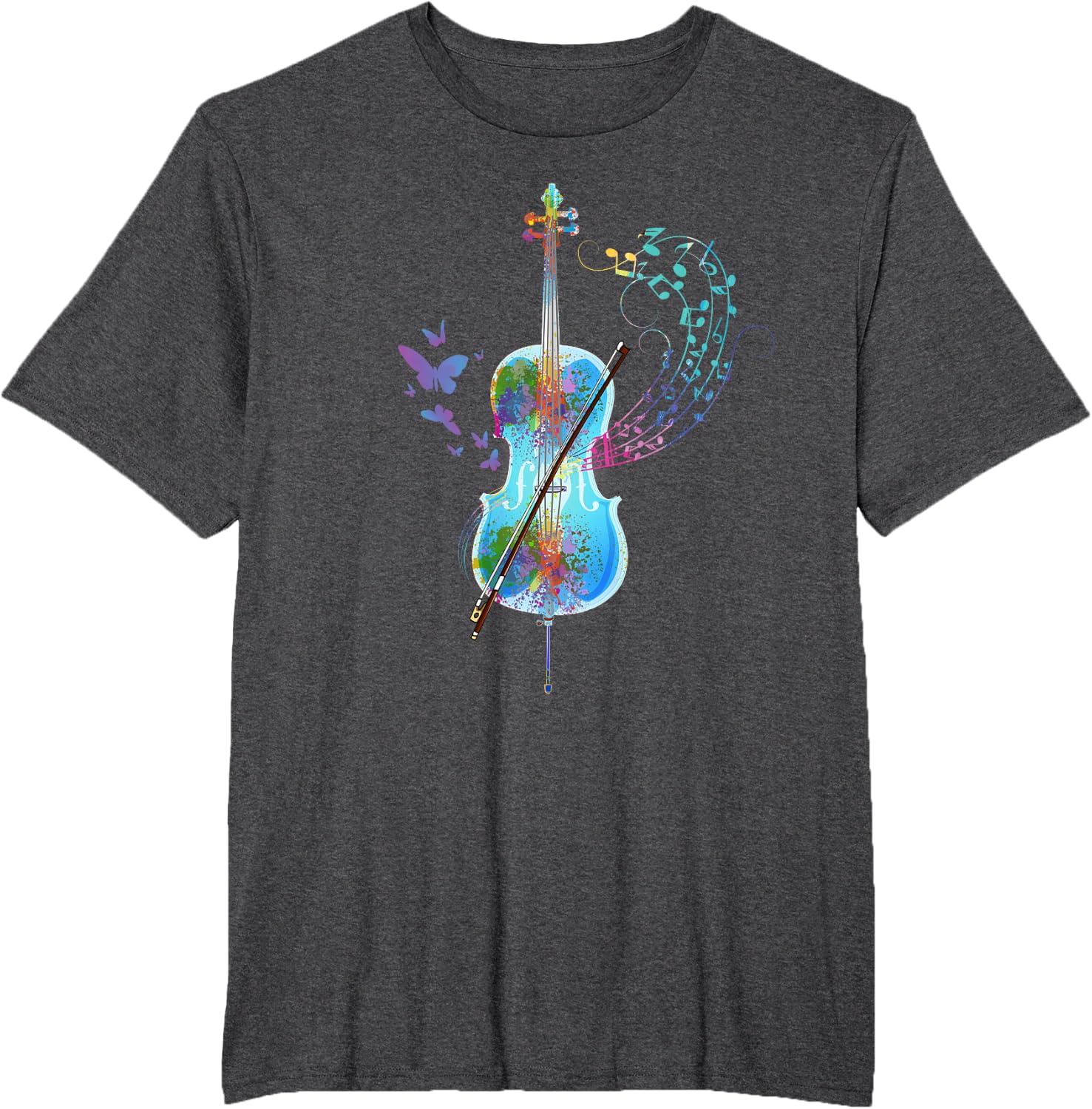 Classical Musical Instrument Colorful Cello T-Shirt