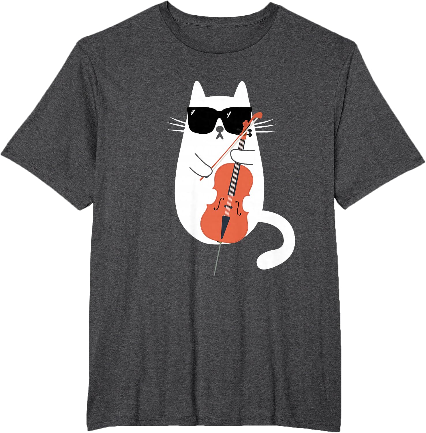 Funny Cat Wearing Sunglasses Playing Cello Cellist Musician T-Shirt