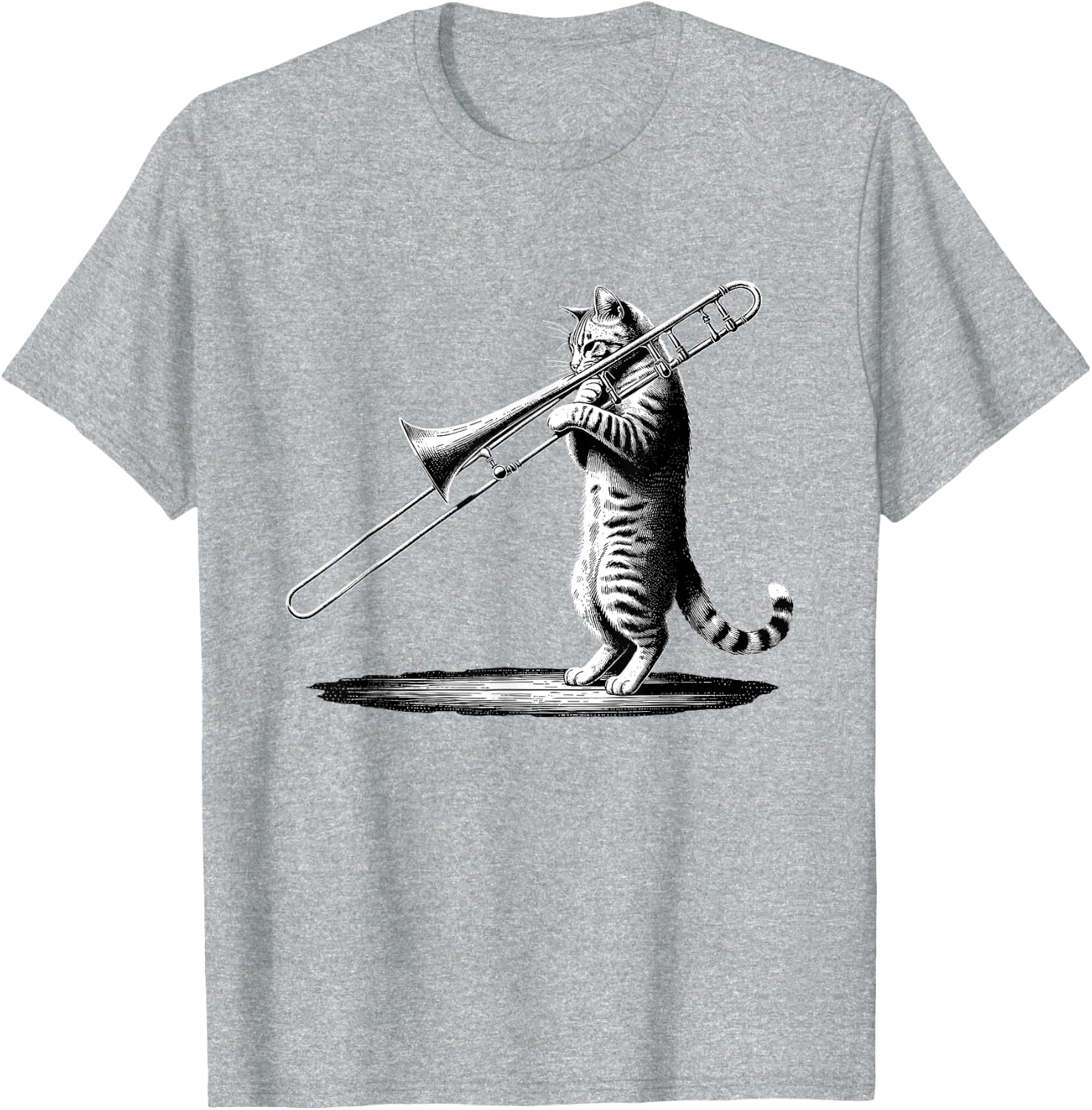 Cat Playing Trombone Player Trombonist Instrument T-Shirt