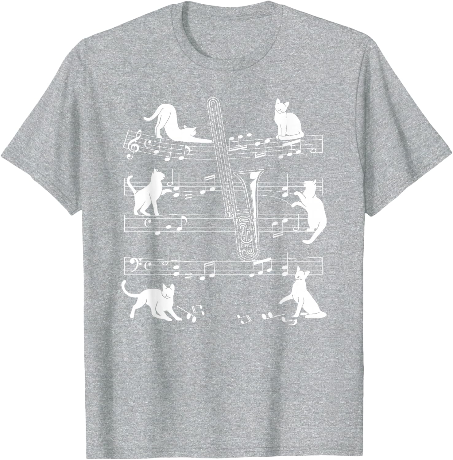 Trombonist Cats for Cat Loving Trombone Players T-Shirt