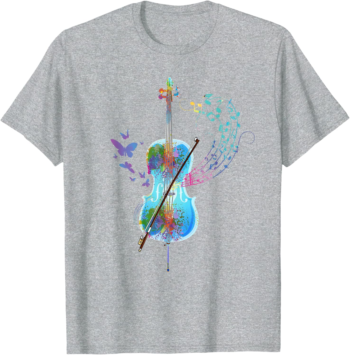 Classical Musical Instrument Colorful Cello T-Shirt