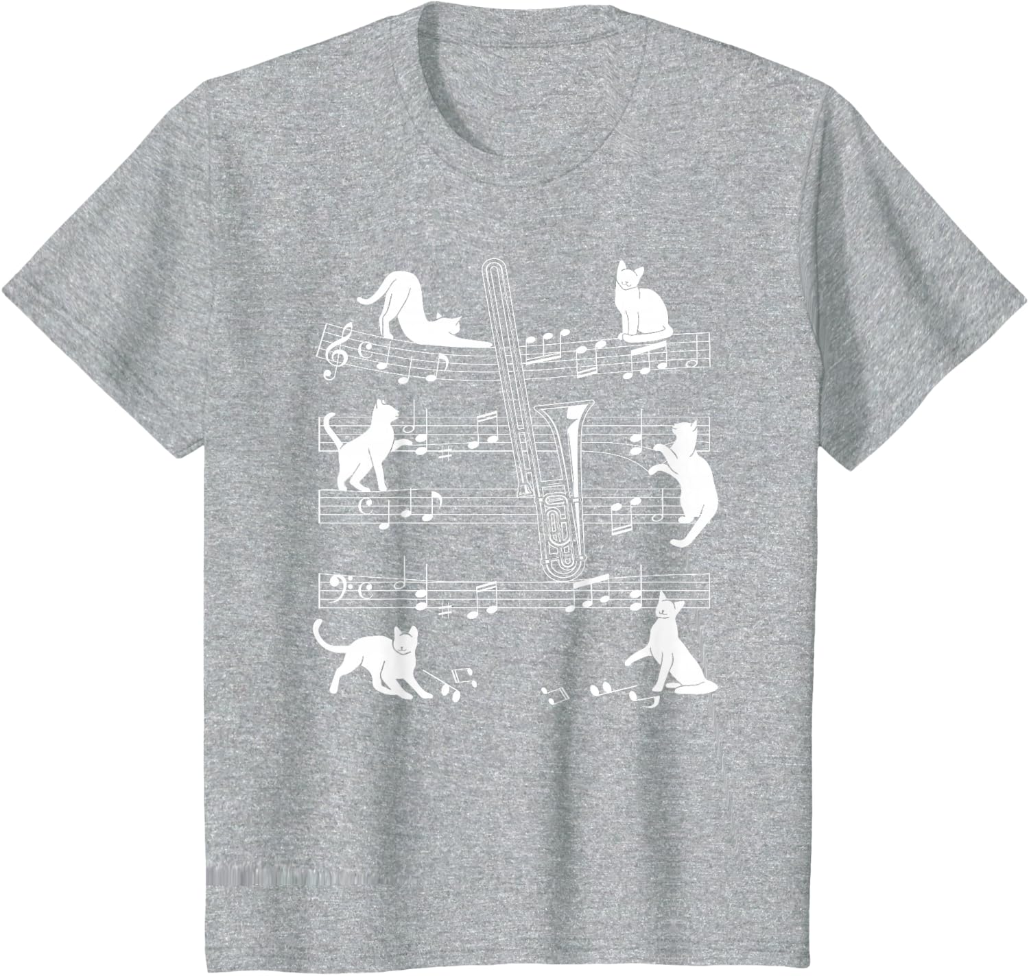 Trombonist Cats for Cat Loving Trombone Players T-Shirt