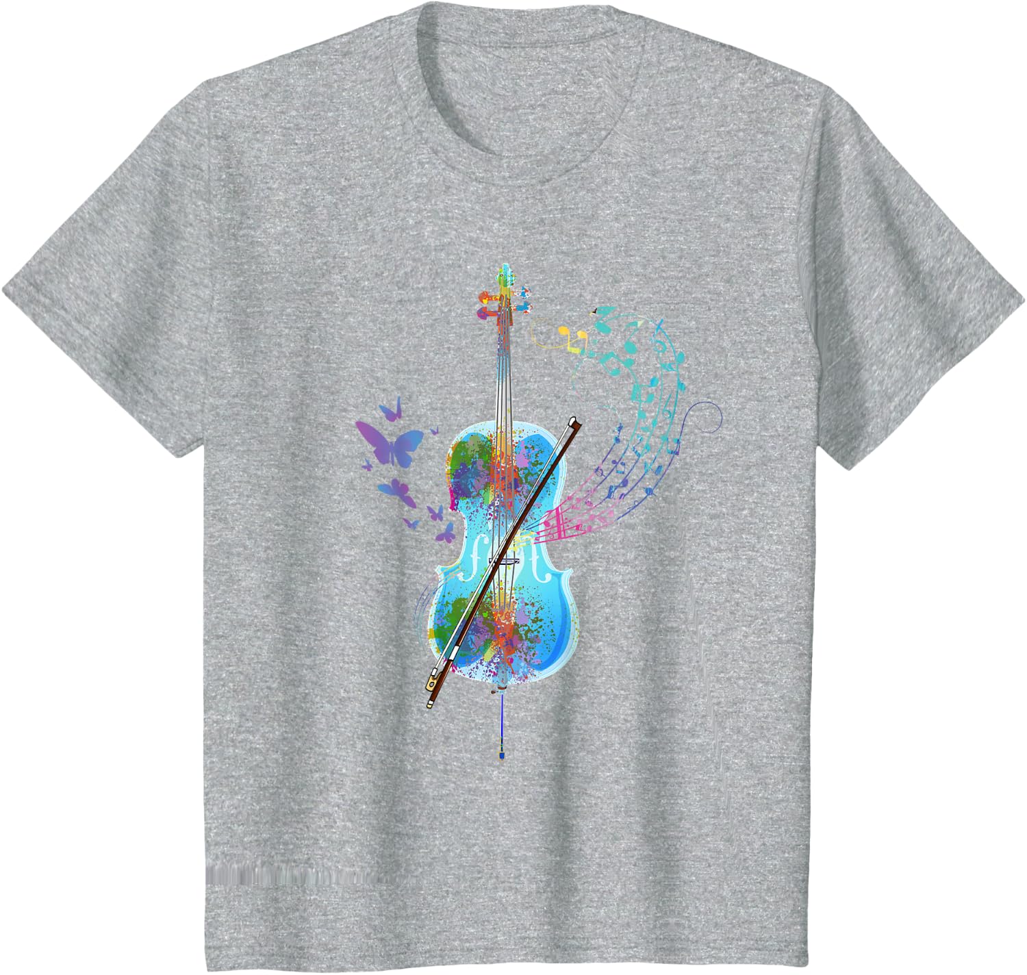 Classical Musical Instrument Colorful Cello T-Shirt