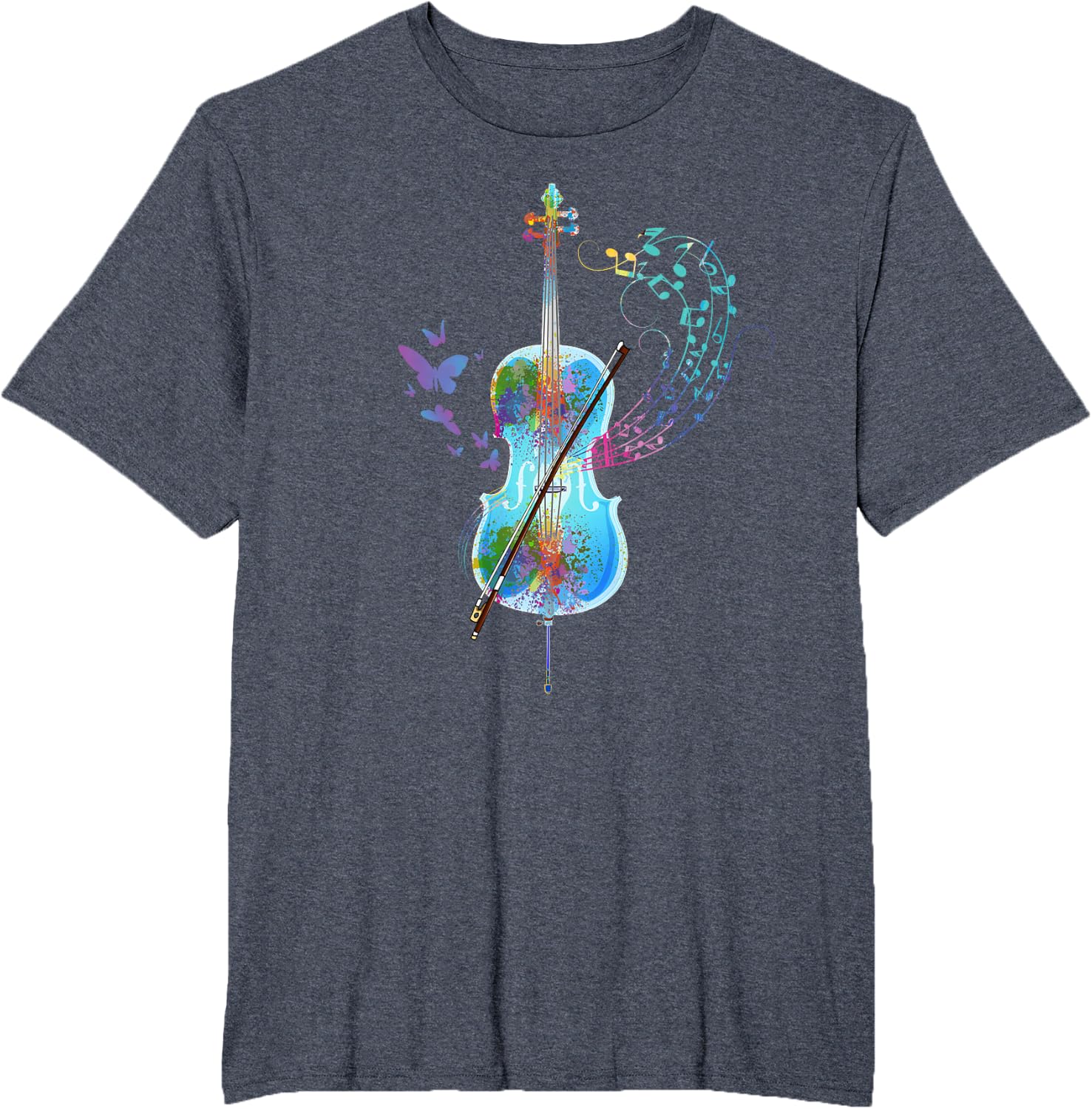 Classical Musical Instrument Colorful Cello T-Shirt