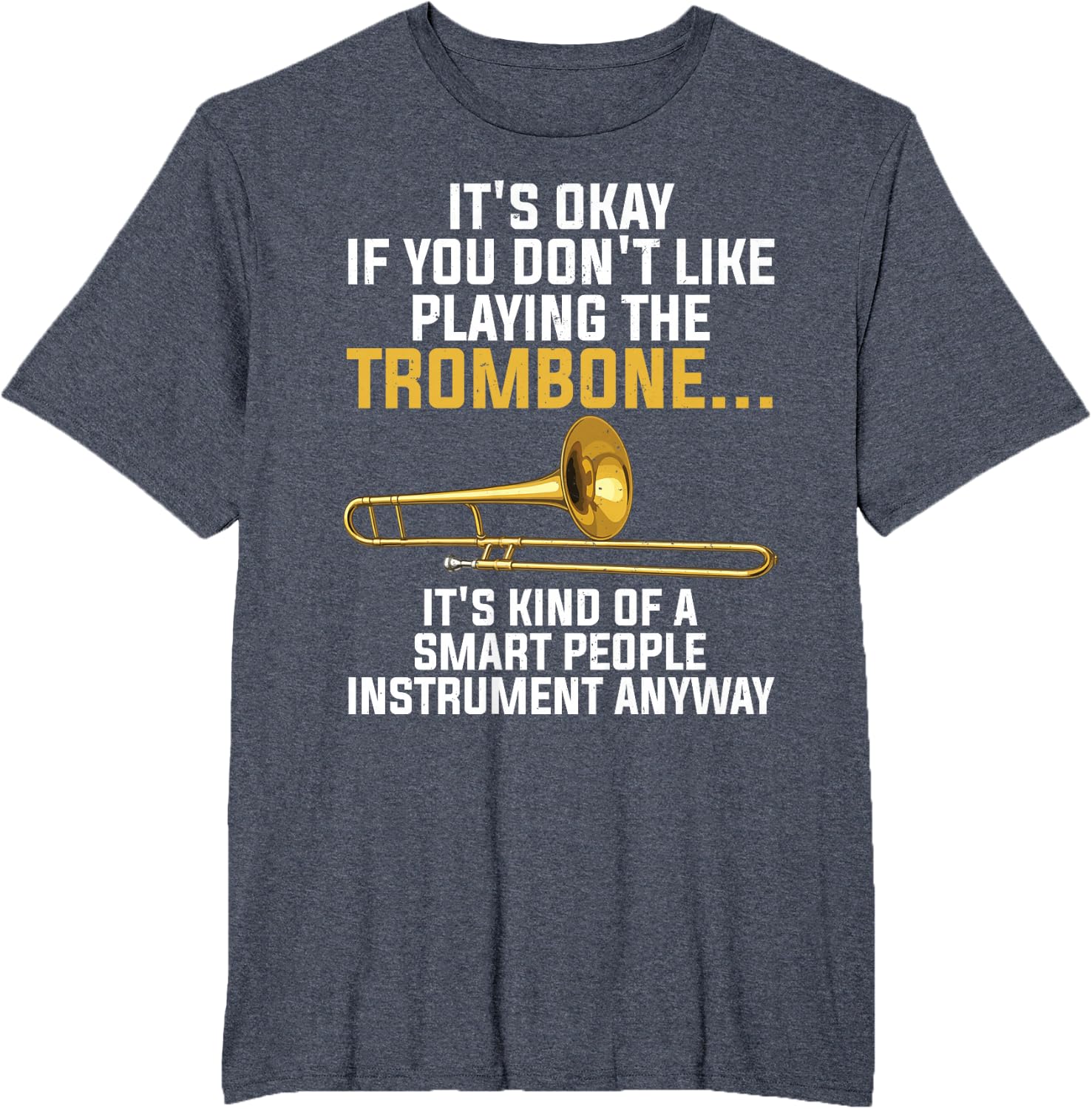 Funny Trombone Art for Men Women Kids Jazz Trombone Player T-Shirt
