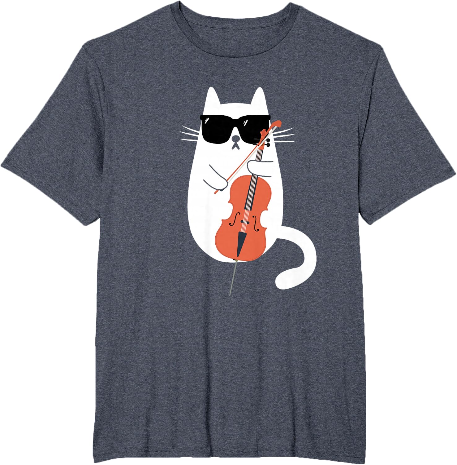 Funny Cat Wearing Sunglasses Playing Cello Cellist Musician T-Shirt